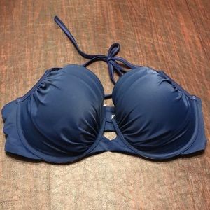 Navy Blue Victoria’s Secret Halter Bikini Top